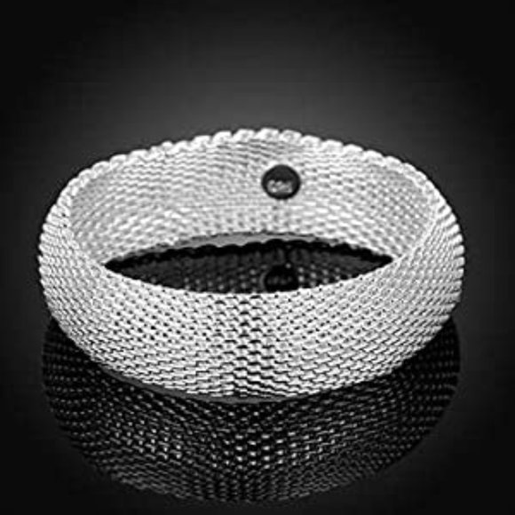 Silver Bangle Bracelet - Picture 2 of 3